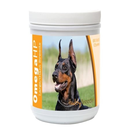 Healthy Breeds Healthy Breeds 840235106418 Doberman Pinscher Omega HP Fatty Acid Skin & Coat Support Soft Chews; 90 Count - Black 840235106418